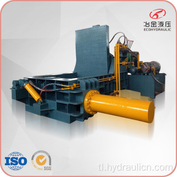 Hydraulic aluminum metal scrap baling machine press.